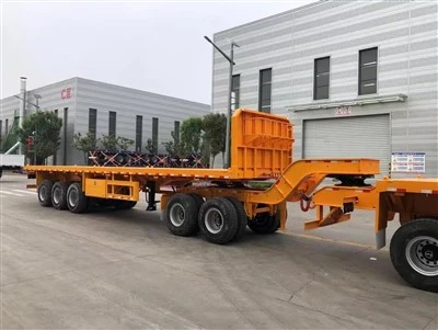 info-400-301 Dual-Articulated Flatbed Trailer